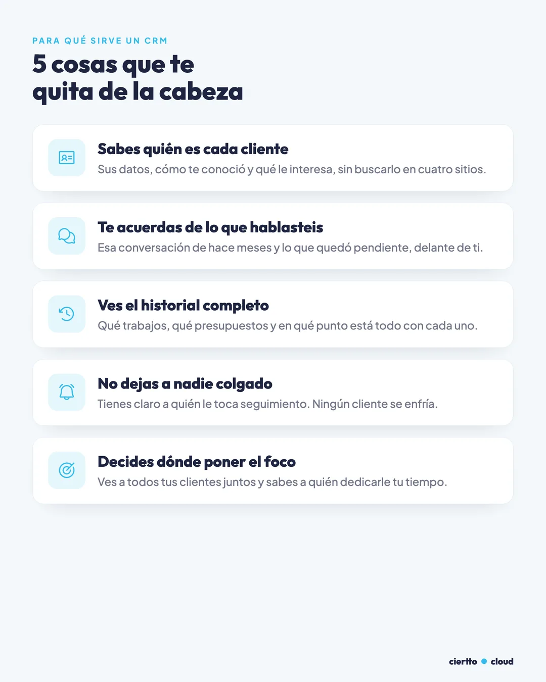 Para qué sirve un CRM: 5 cosas que te quita de la cabeza si eres autónoma